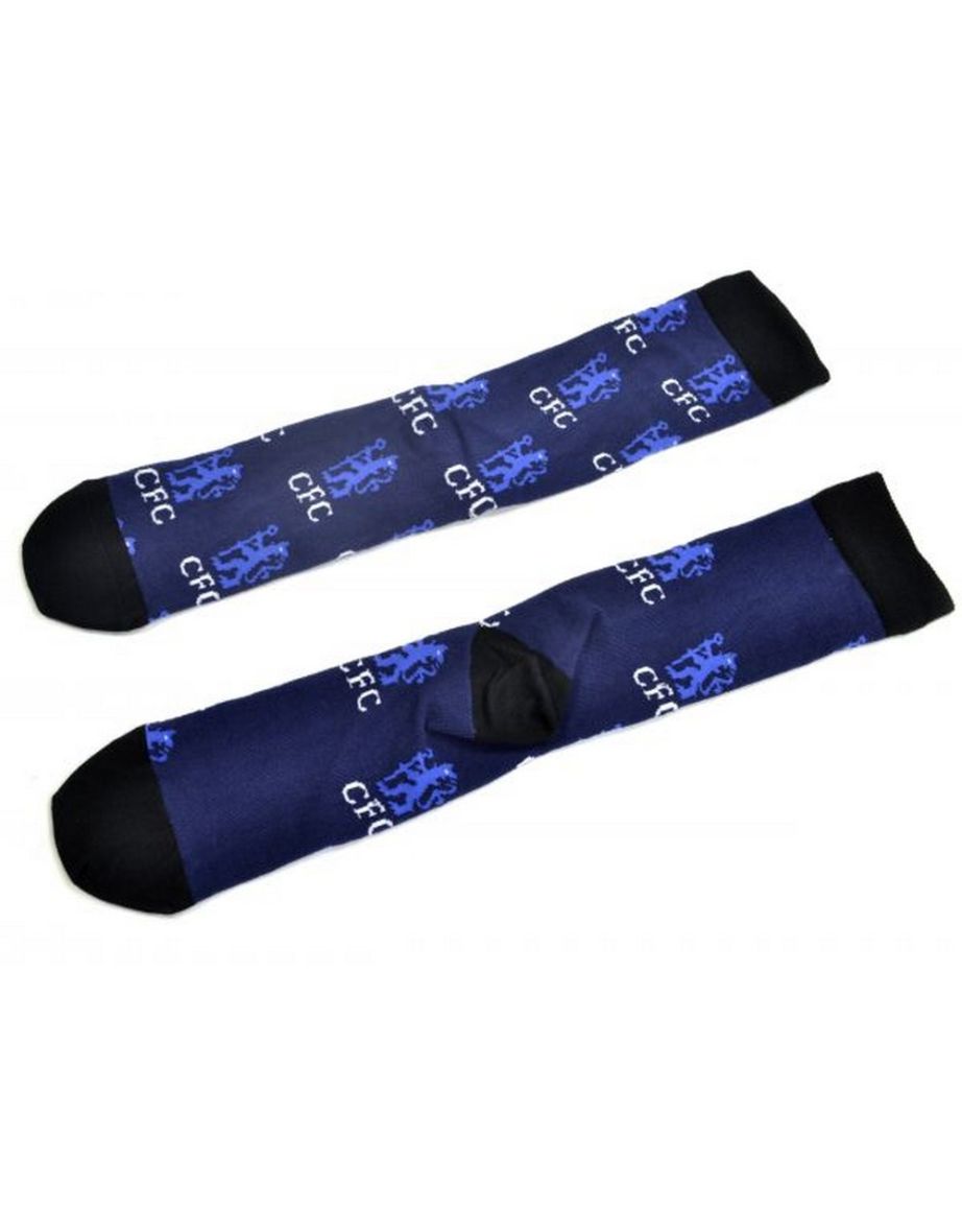 Chelsea FC Unisex Adults All Over Print Socks - Blue