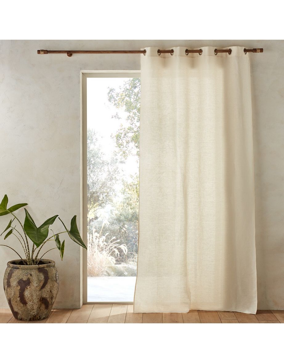 Colin Linen Curtain with Eyelets