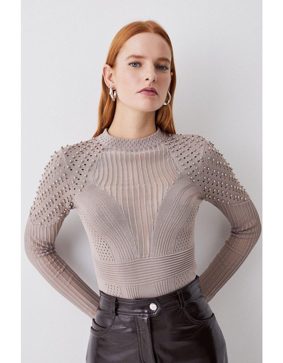 Karen millen hot sale studded sweater