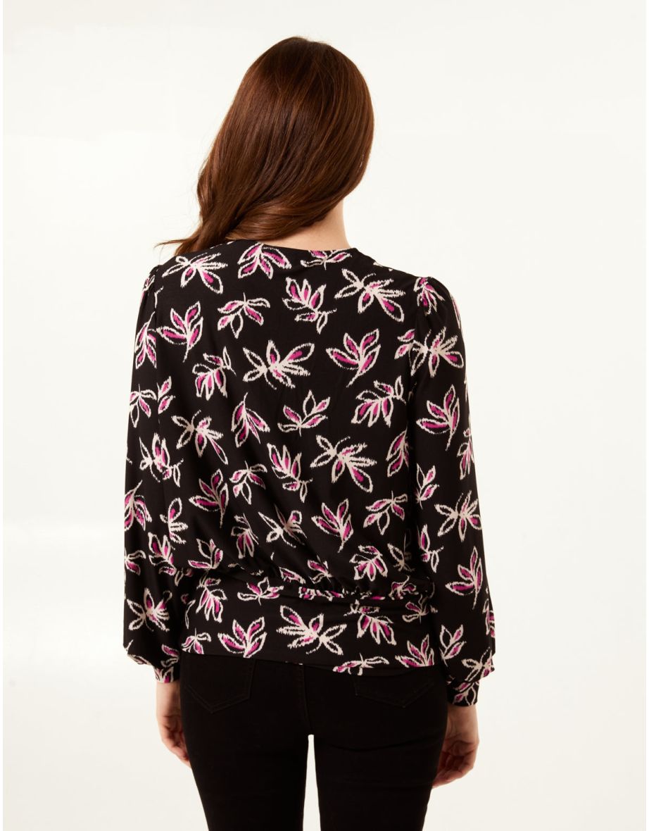 Deep Hem Wrap Top - 4
