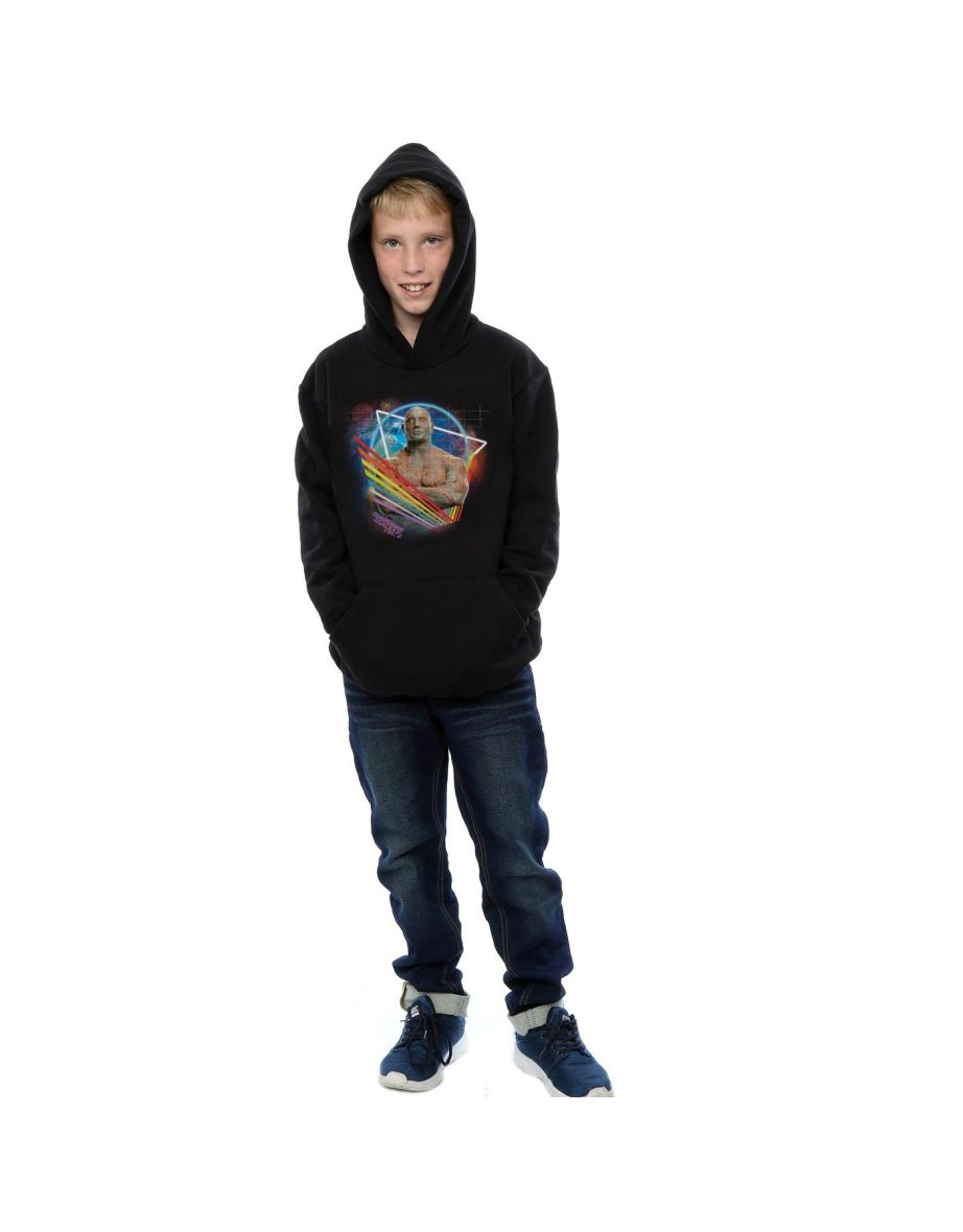 Marvel Boys Guardians Of The Galaxy Neon Drax Hoodie - Black - 3