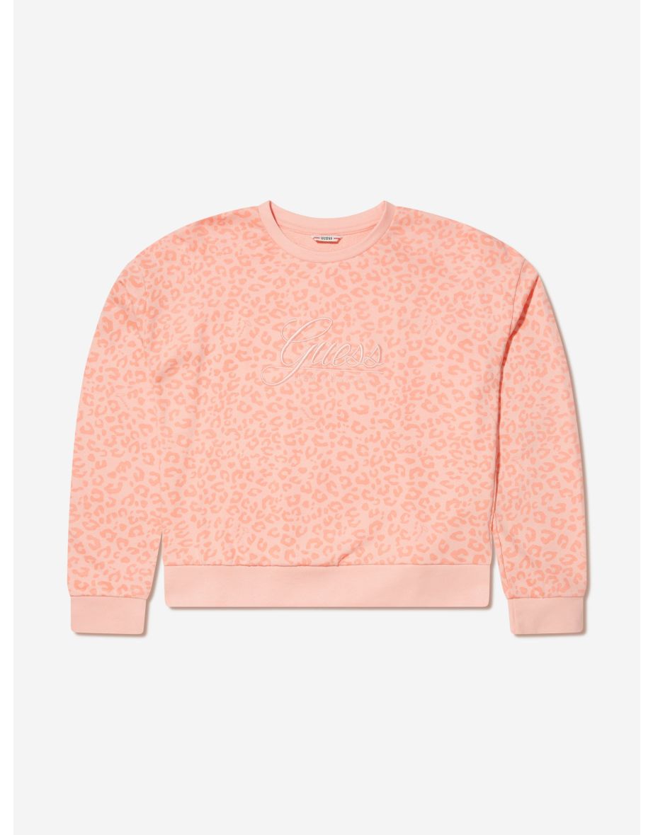 Girls Leopard Print Sweatshirt