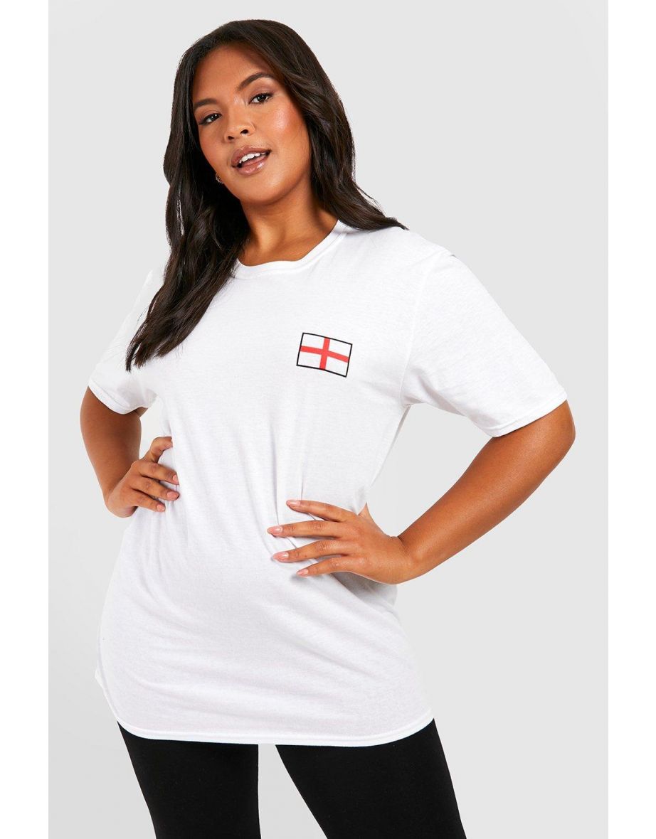 Plus England Flag World Cup T-shirt - white