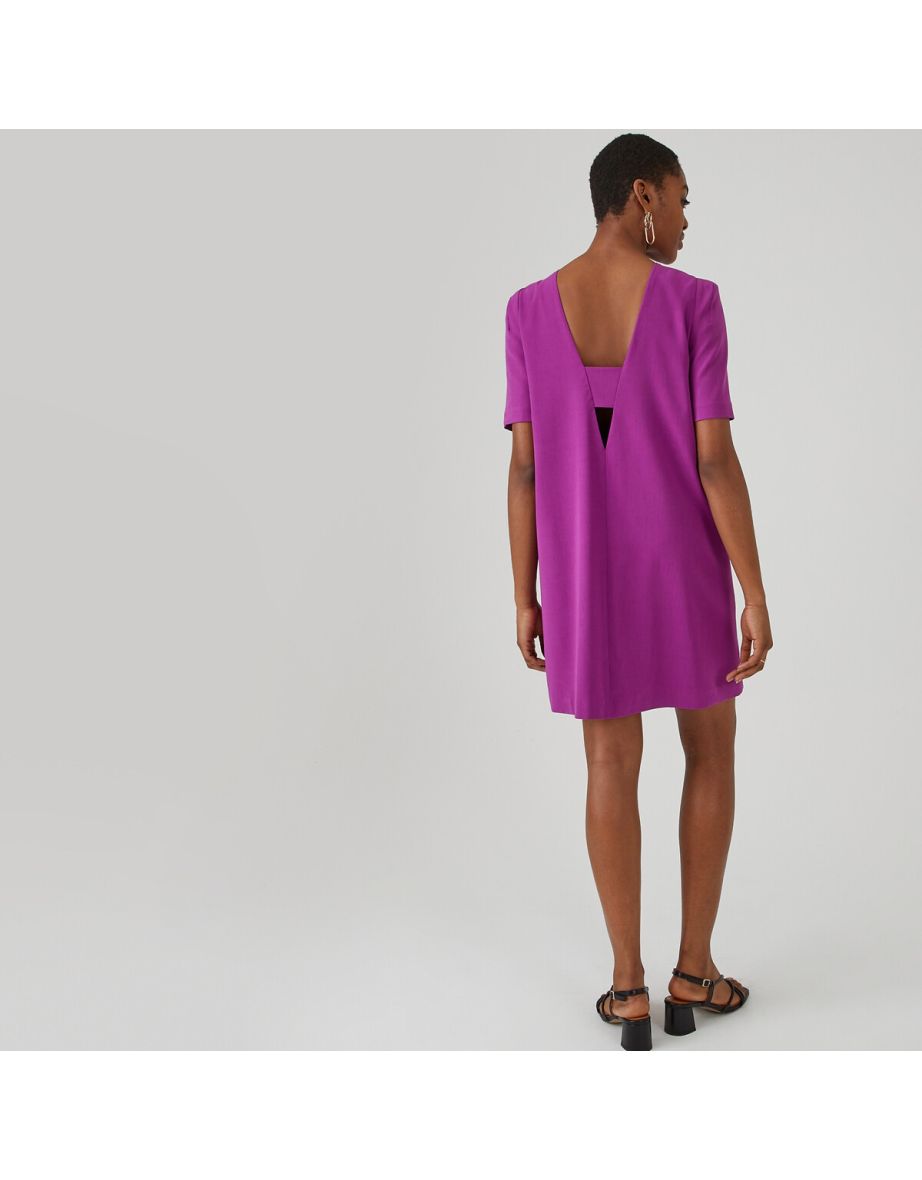 Crew Neck Mini Dress - 3