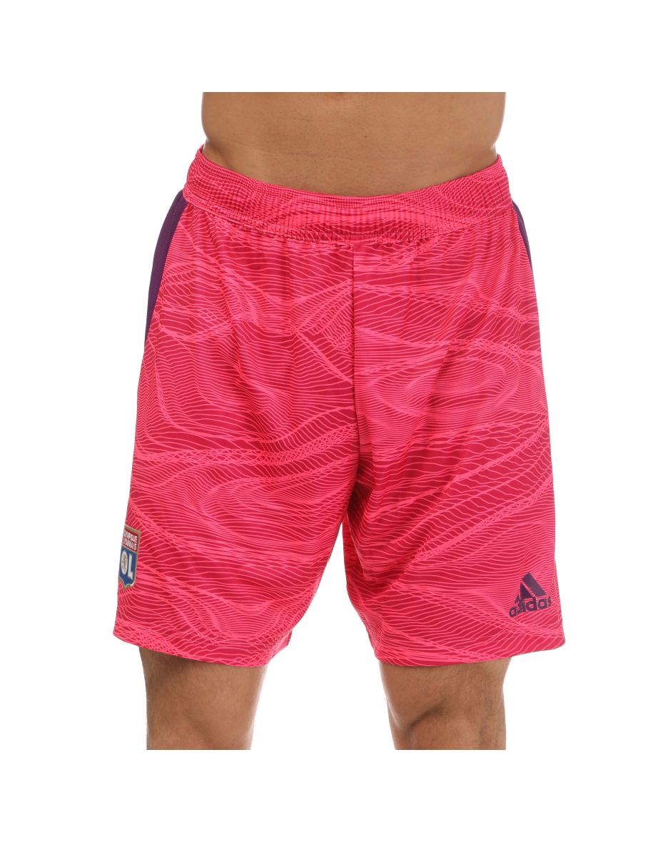 Men's adidas Olympique Lyon 2020/21 Goalkeeper Shorts in Pink
