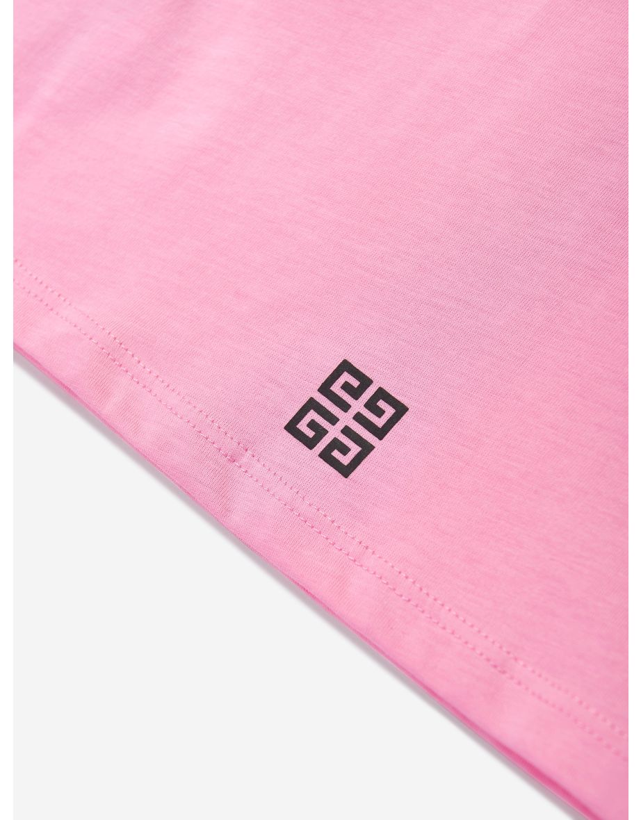 Givenchy Girls Logo Print T-Shirt in Pink - 3