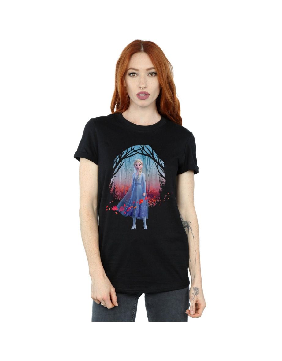Disney Womens/Ladies Frozen 2 Elsa Find The Way Cotton Boyfriend T-Shirt