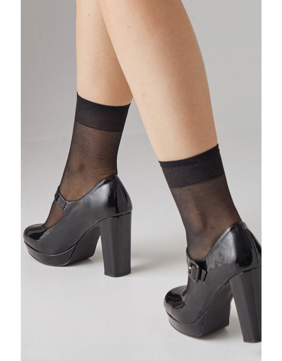 Faith: Florianne Faux Patent Leather Mary Jane Platform Court Shoes - 3