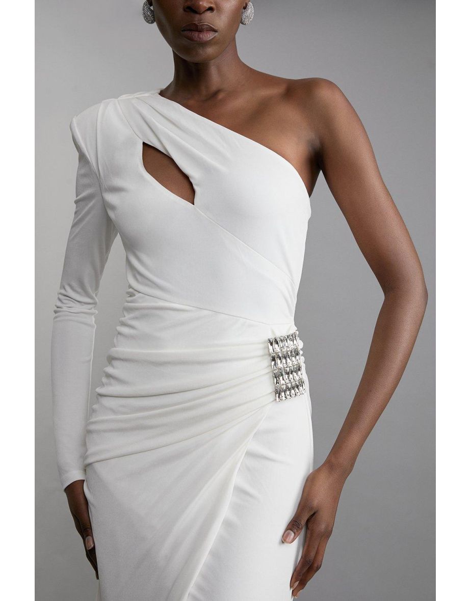 Petite Premium Viscose Jersey Hardware Maxi Dress - 2