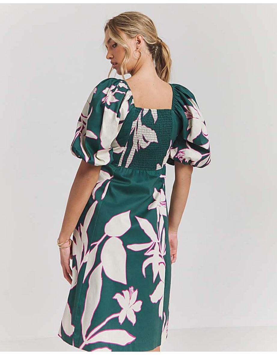 Joanna Hope Floral Cotton Shift Dress - 3