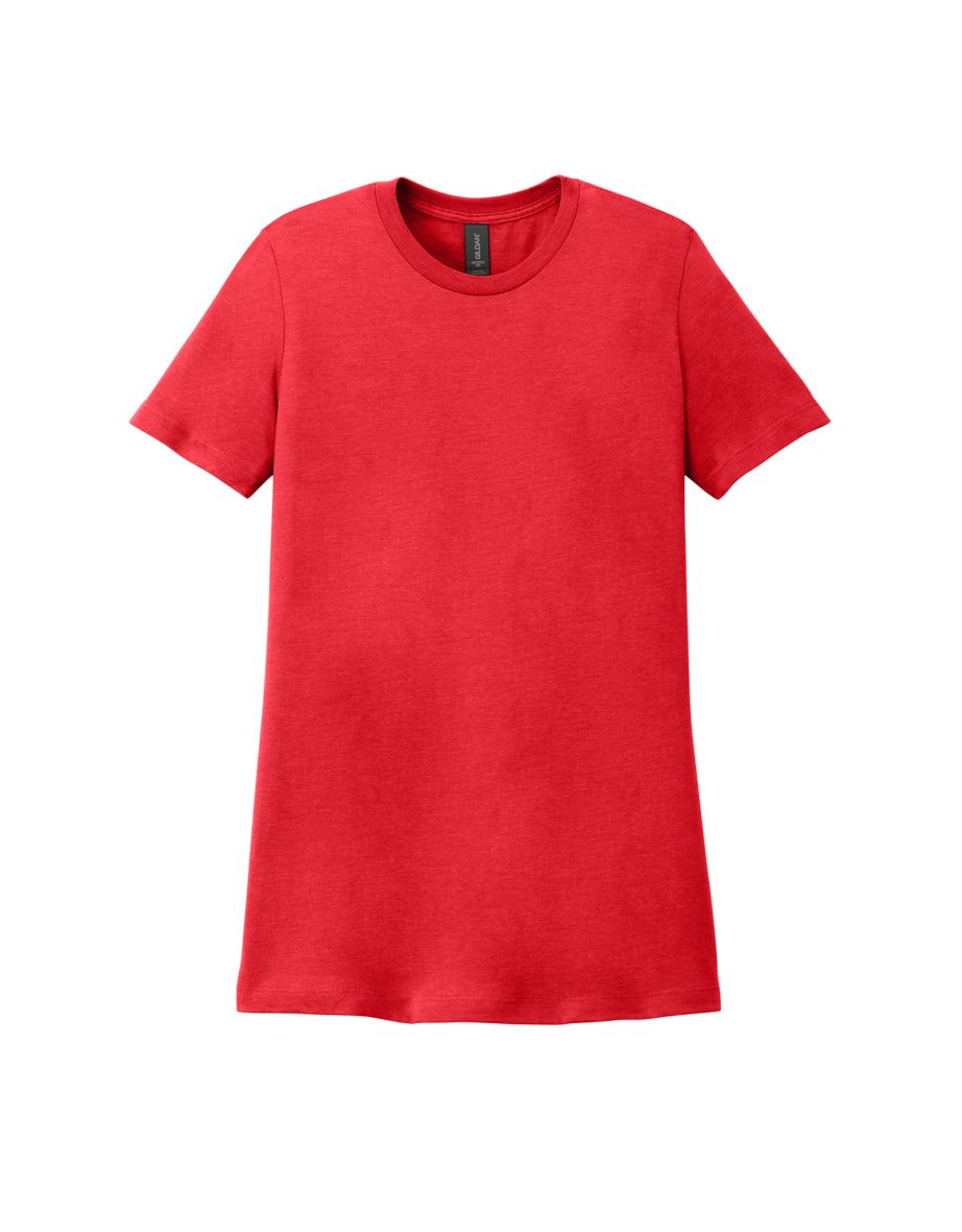 Gildan Womens/Ladies CVC Soft Touch T-Shirt - Red Mist