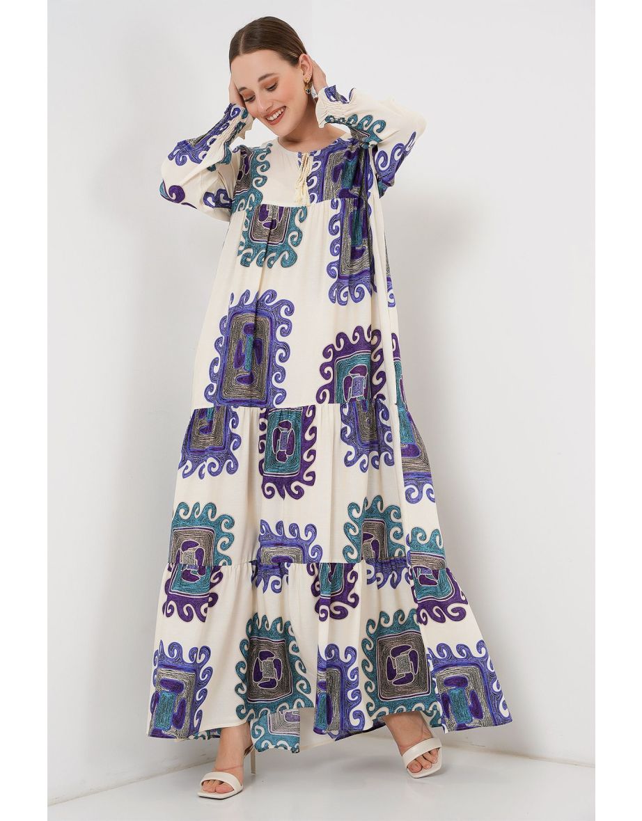 Patterned Long Dress