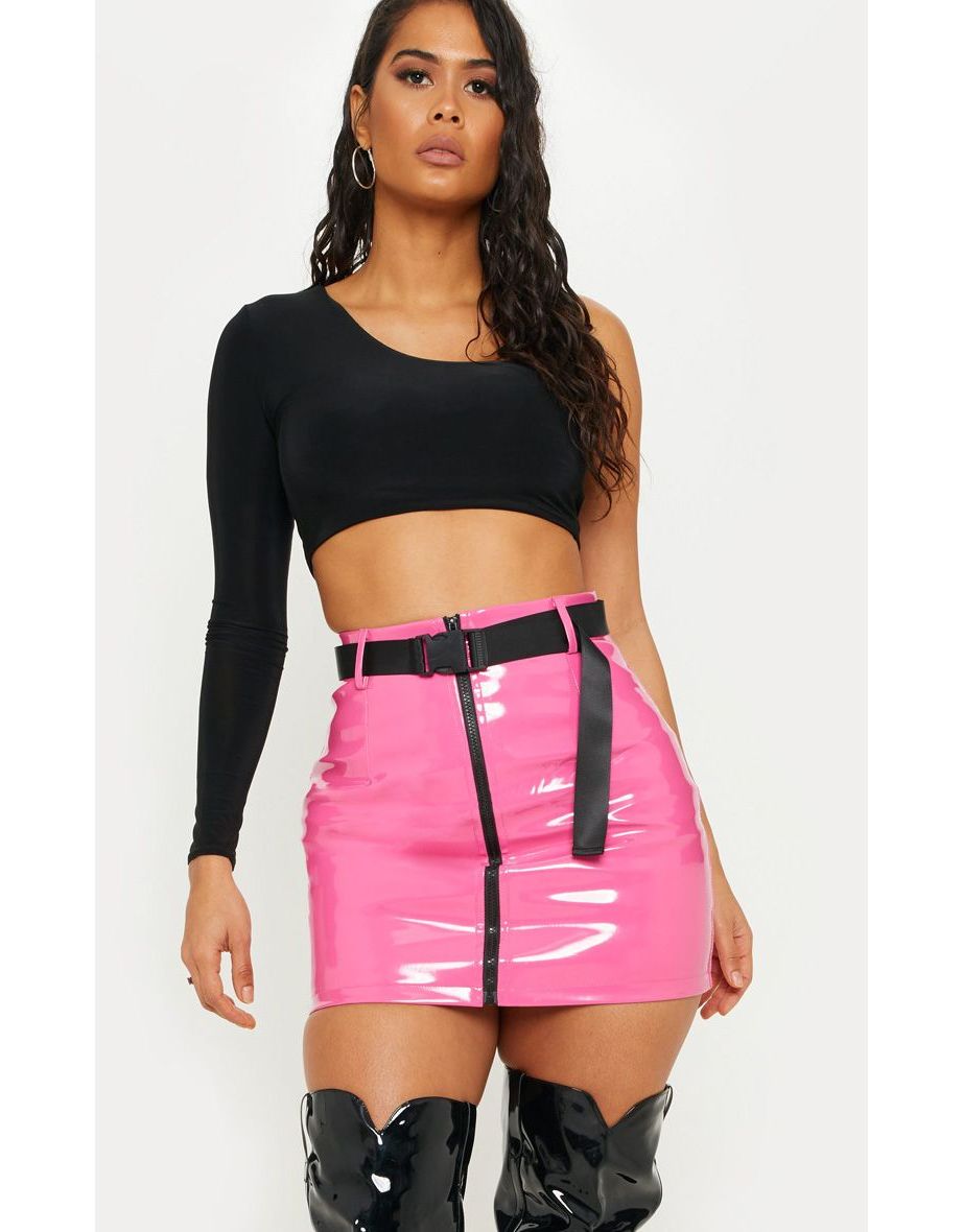 zip front mini skirt