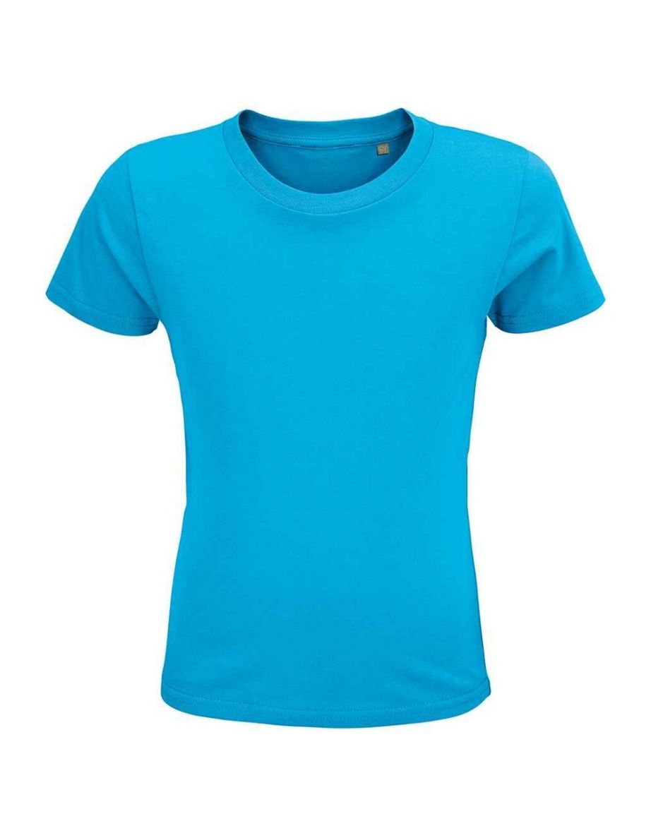 SOLS Childrens/Kids Crusader Organic T-Shirt - Aqua Blue