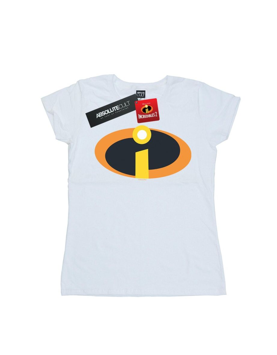Disney Womens/Ladies The Incredibles Costume Logo Cotton T-Shirt - White - 1