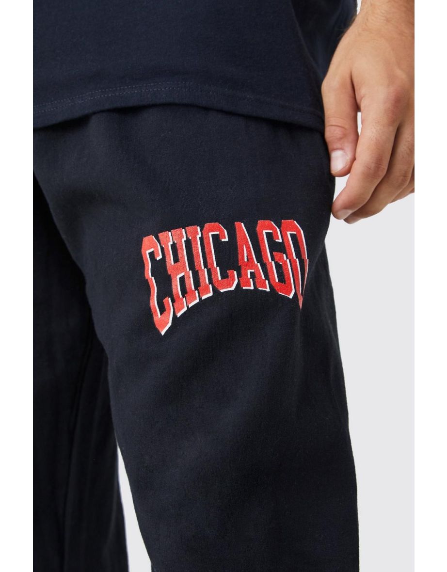 Oversized Chicago Varsity Jogger - black - 2