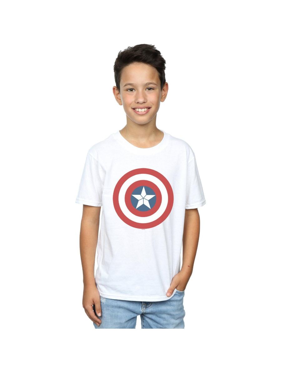 Marvel Boys Captain America Civil War Shield T-Shirt - White