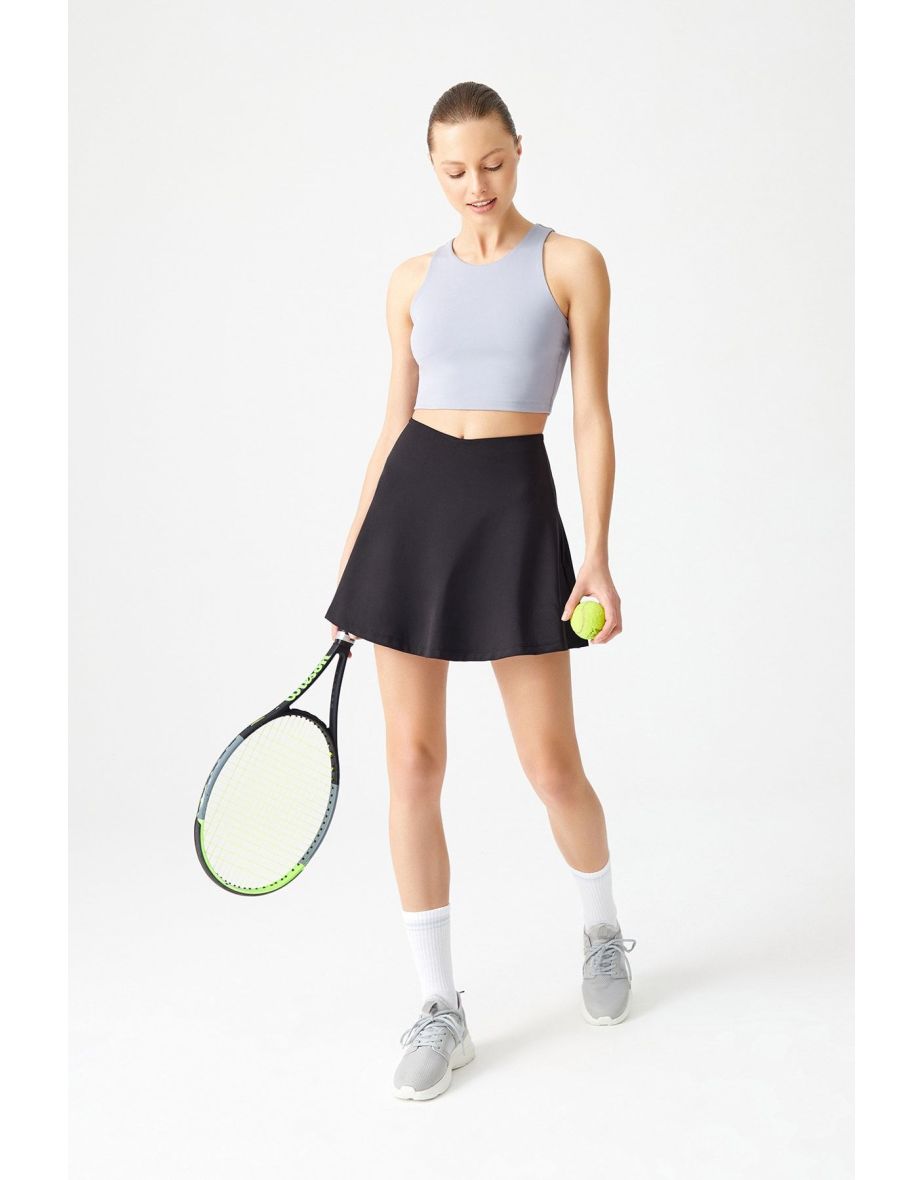 Black 2-Layer Pleated Tennis Skirt - Sports Skirt Tennis Skirt2 - 6