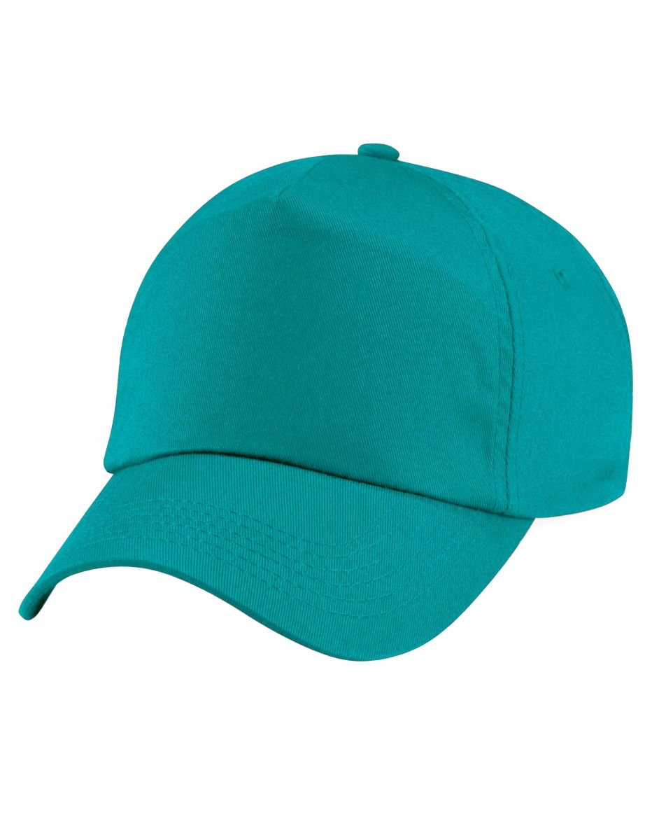Beechfield Unisex Plain Original 5 Panel Baseball Cap - Emerald - 2