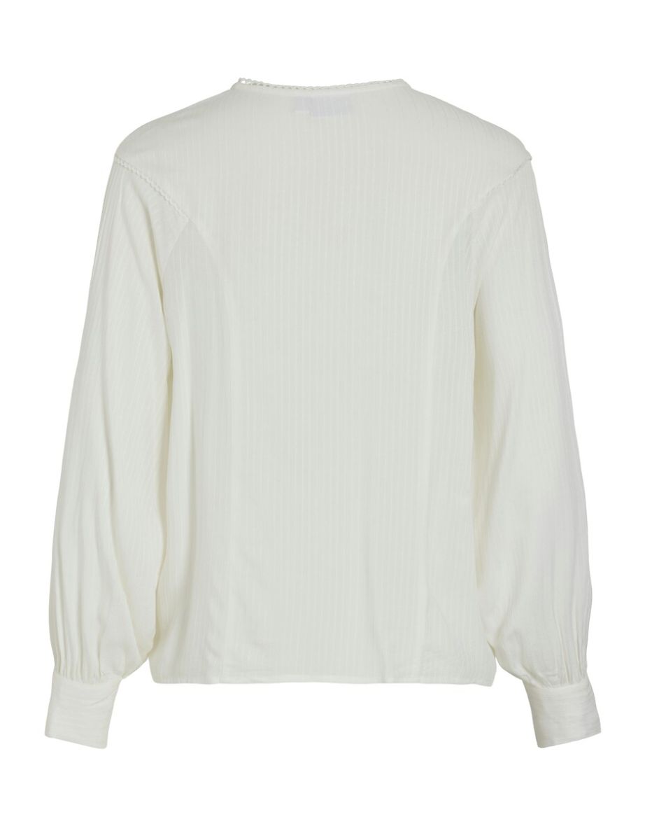 Loose Fit Blouse with Embroidered Collar - 1