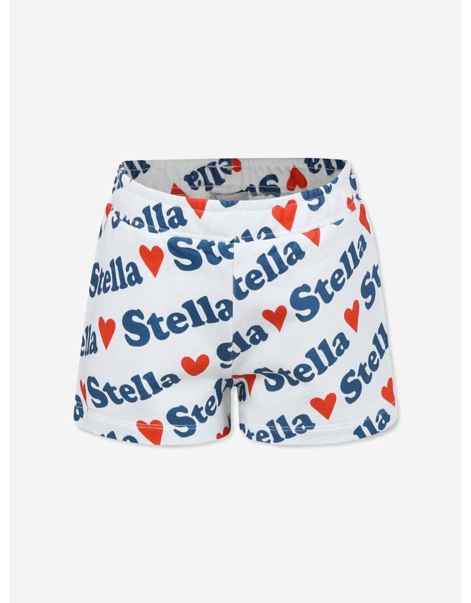 Girls Heart Logo Shorts in Ivory