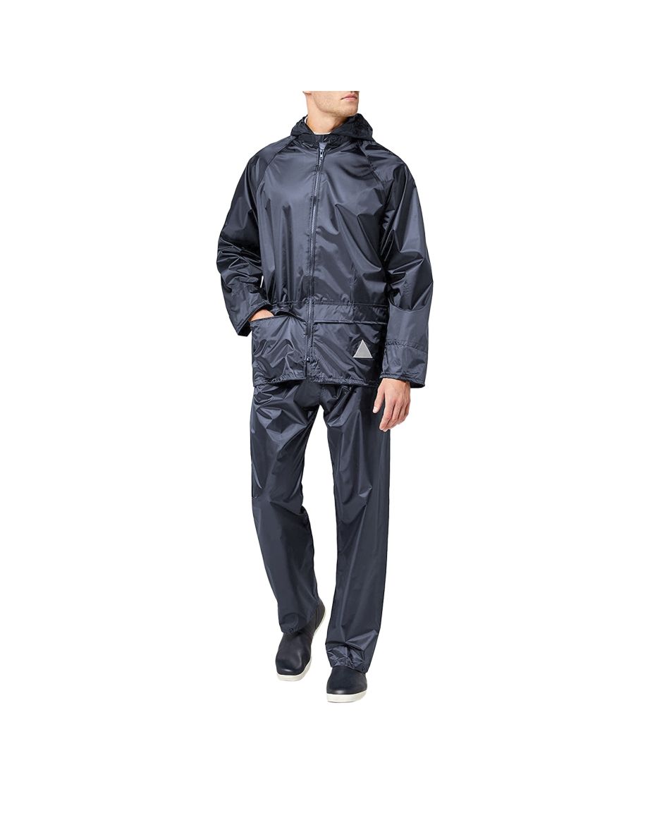 Result Mens Heavyweight Waterproof Rain Suit (Jacket & Trouser Suit) - Navy