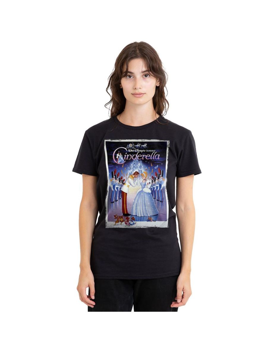 Cinderella Unisex Adult Poster T-Shirt - Black