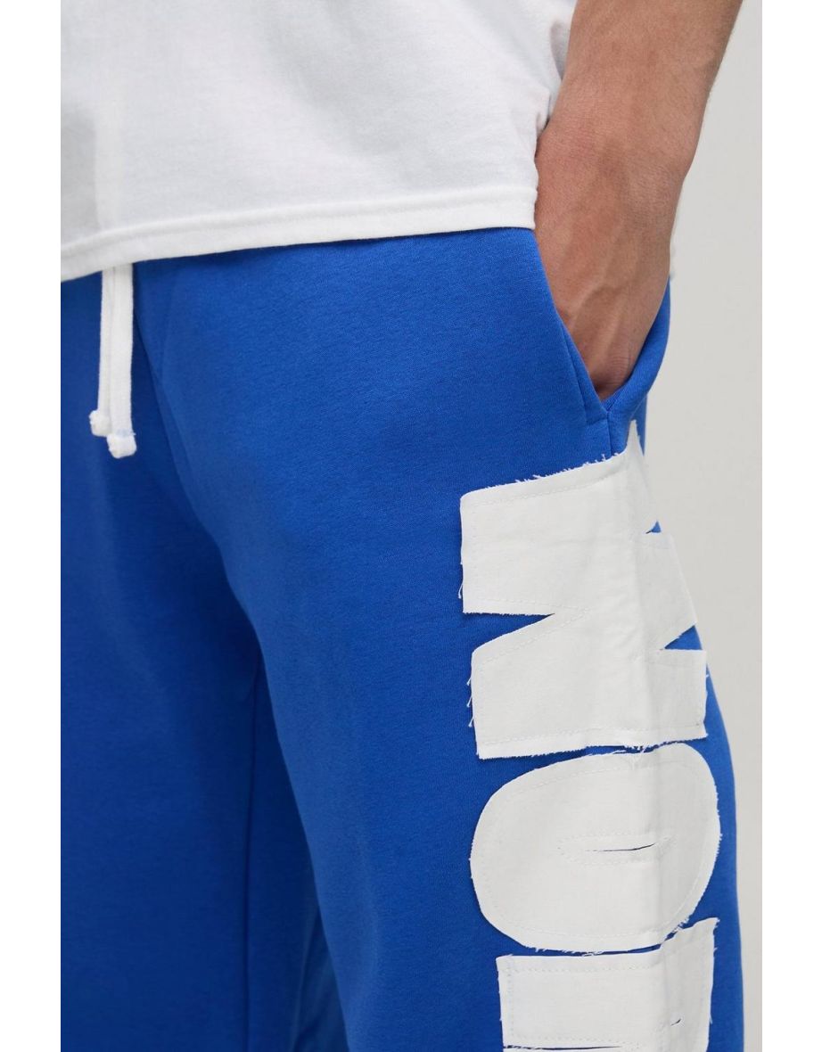 Relaxed Applique Jogger - cobalt - 2