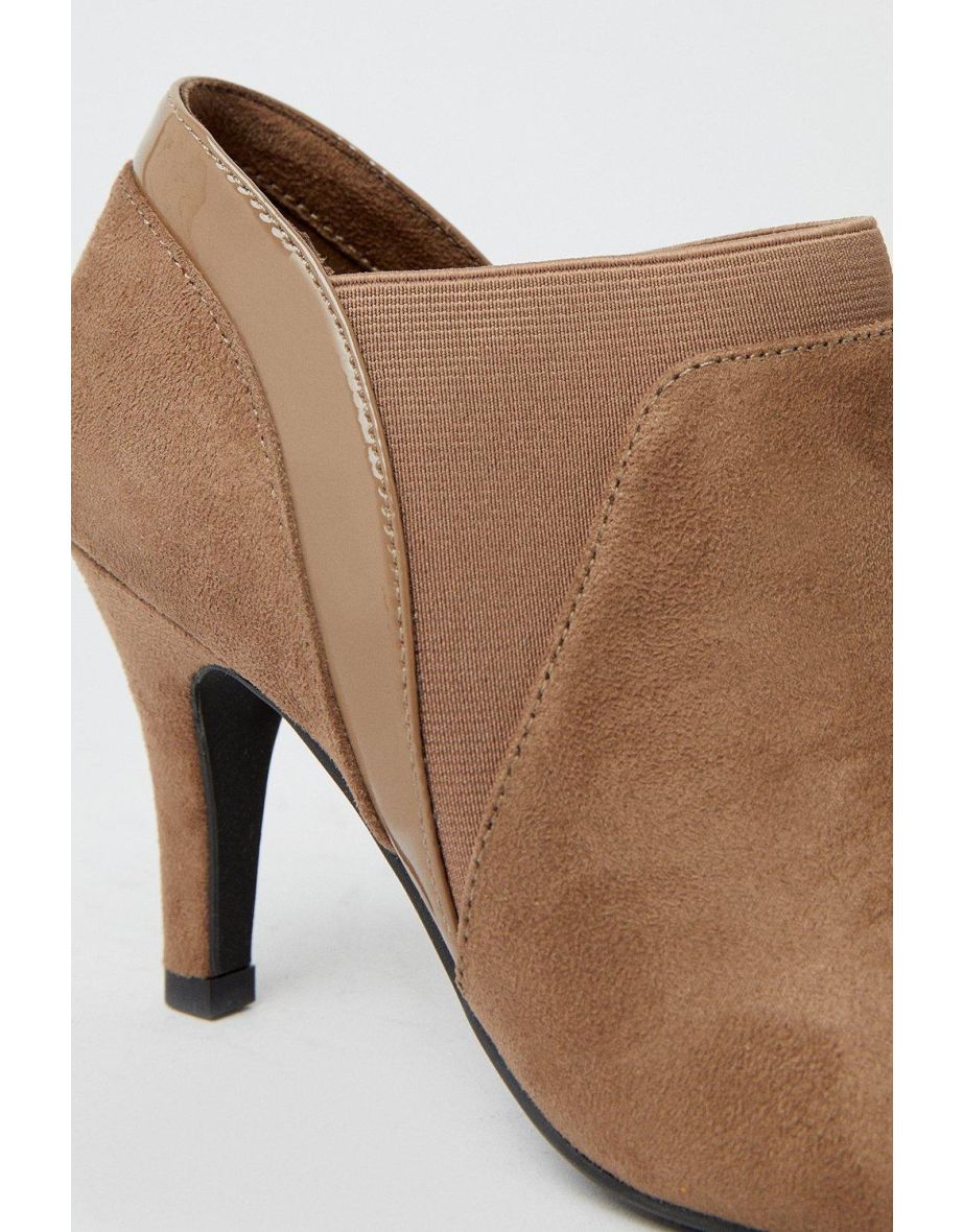 Adrienne Almond Toe Elastic Detail Pull On Ankle Boots - 3