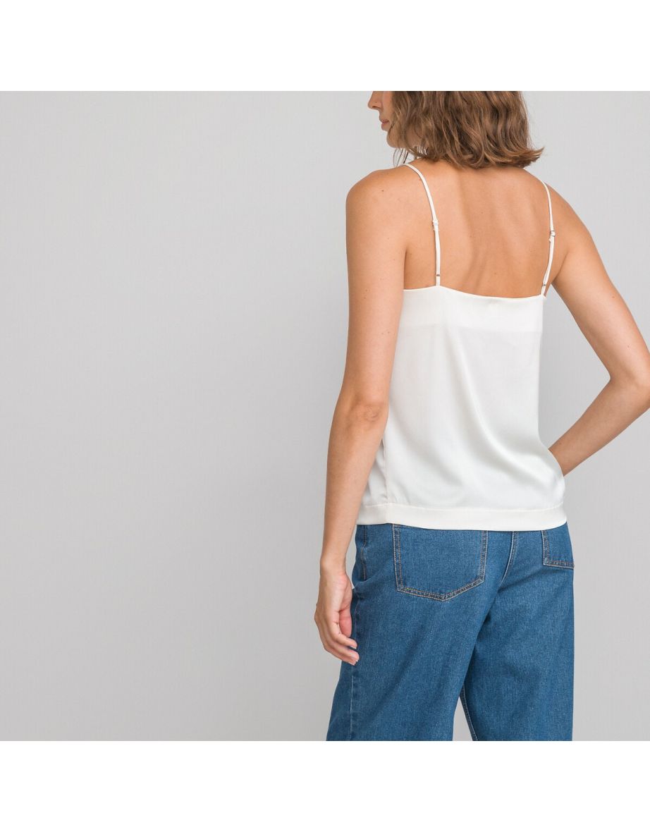 Satin V-Neck Cami - 3
