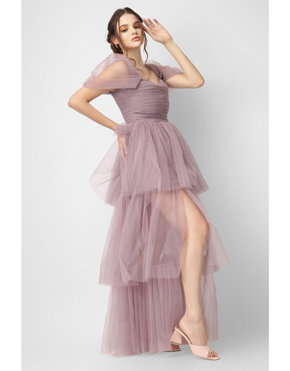Sydney Ultra Violet Tulle Maxi Dress - 6