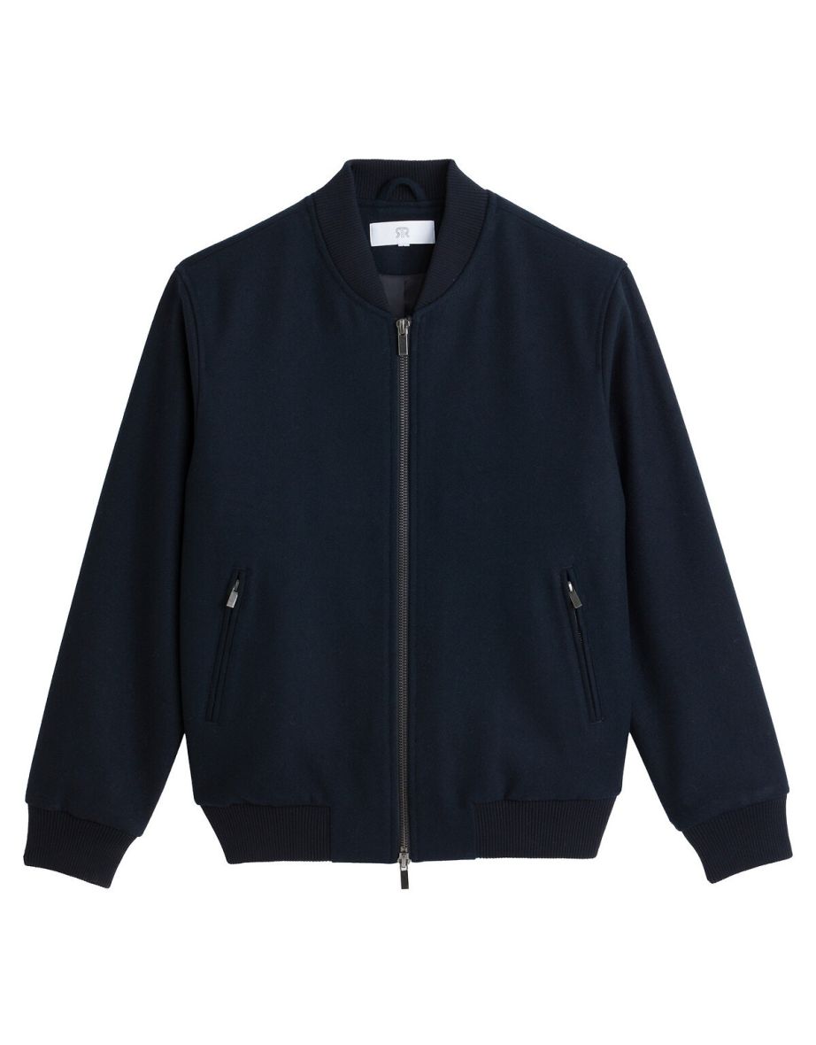 Wool Mix Bomber Jacket - 4