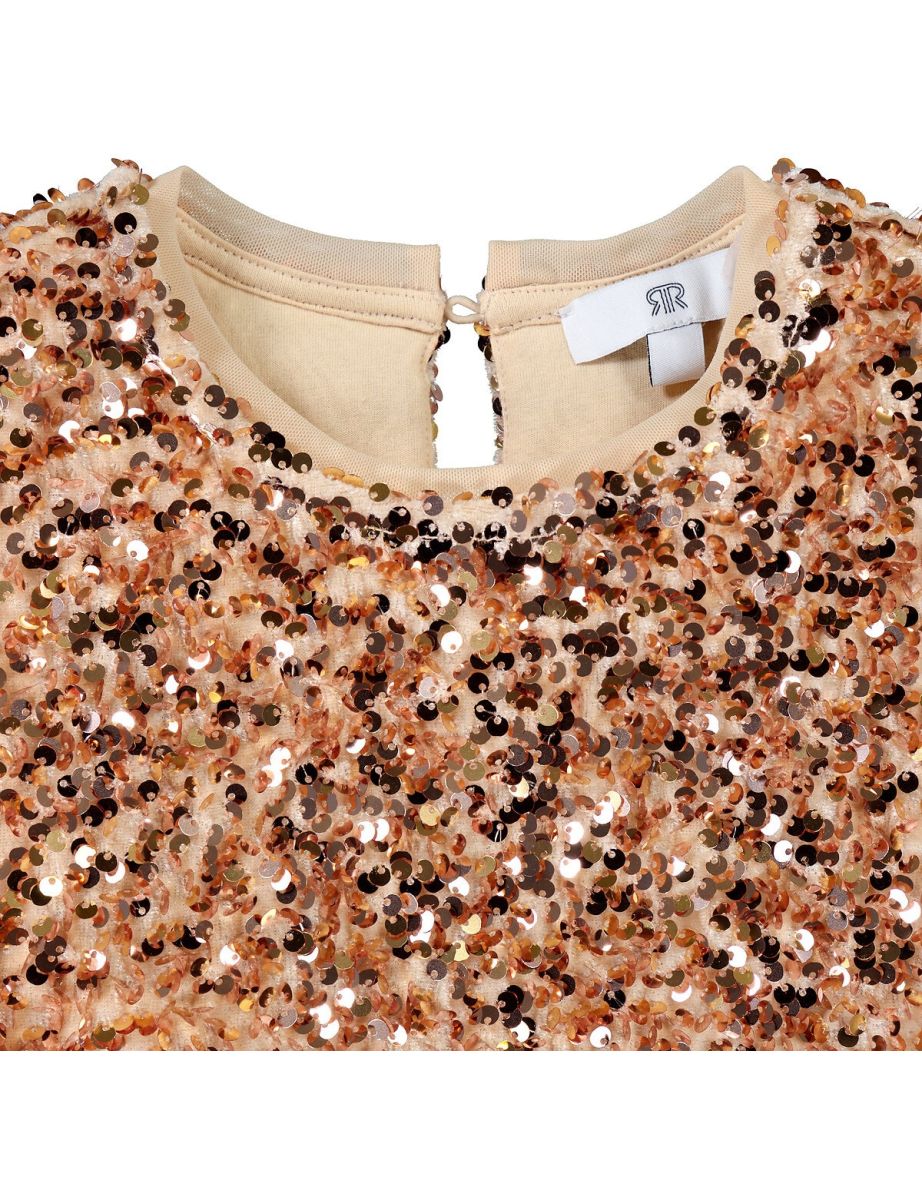 Recycled Sequin Dress with Short Sleeves - 7