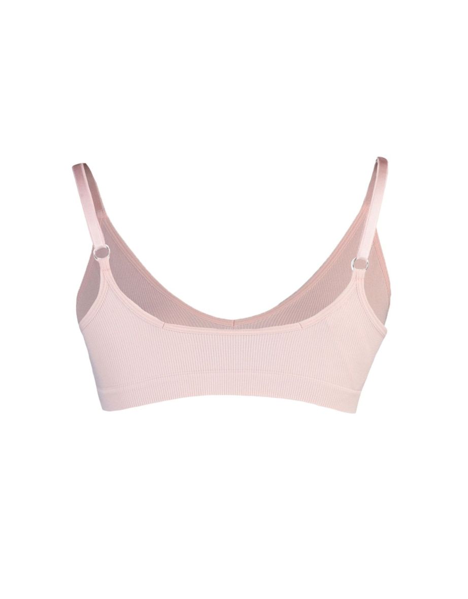 Powder Seamless/Seamless Capless Bralette Knitted Bra - 7