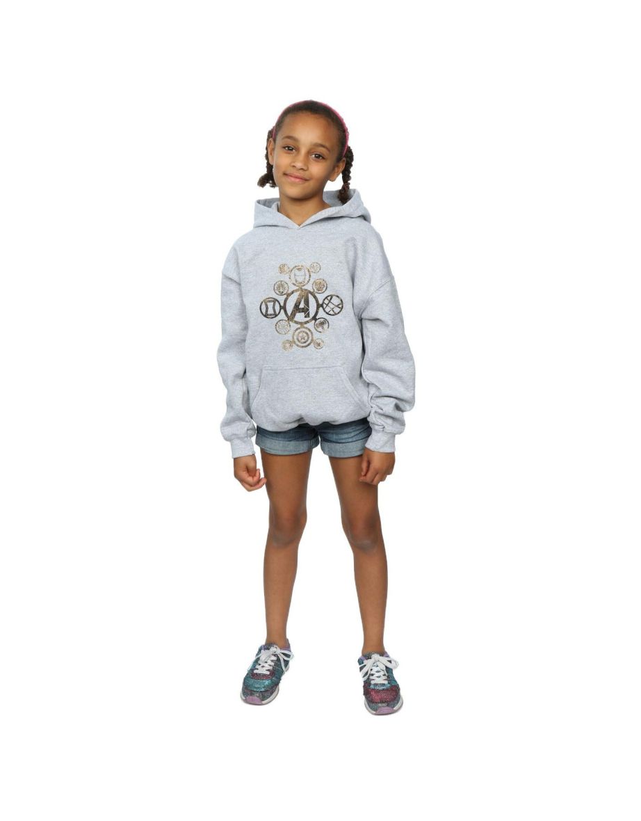 Marvel Girls Avengers Infinity War Icons Hoodie - Sports Grey - 3