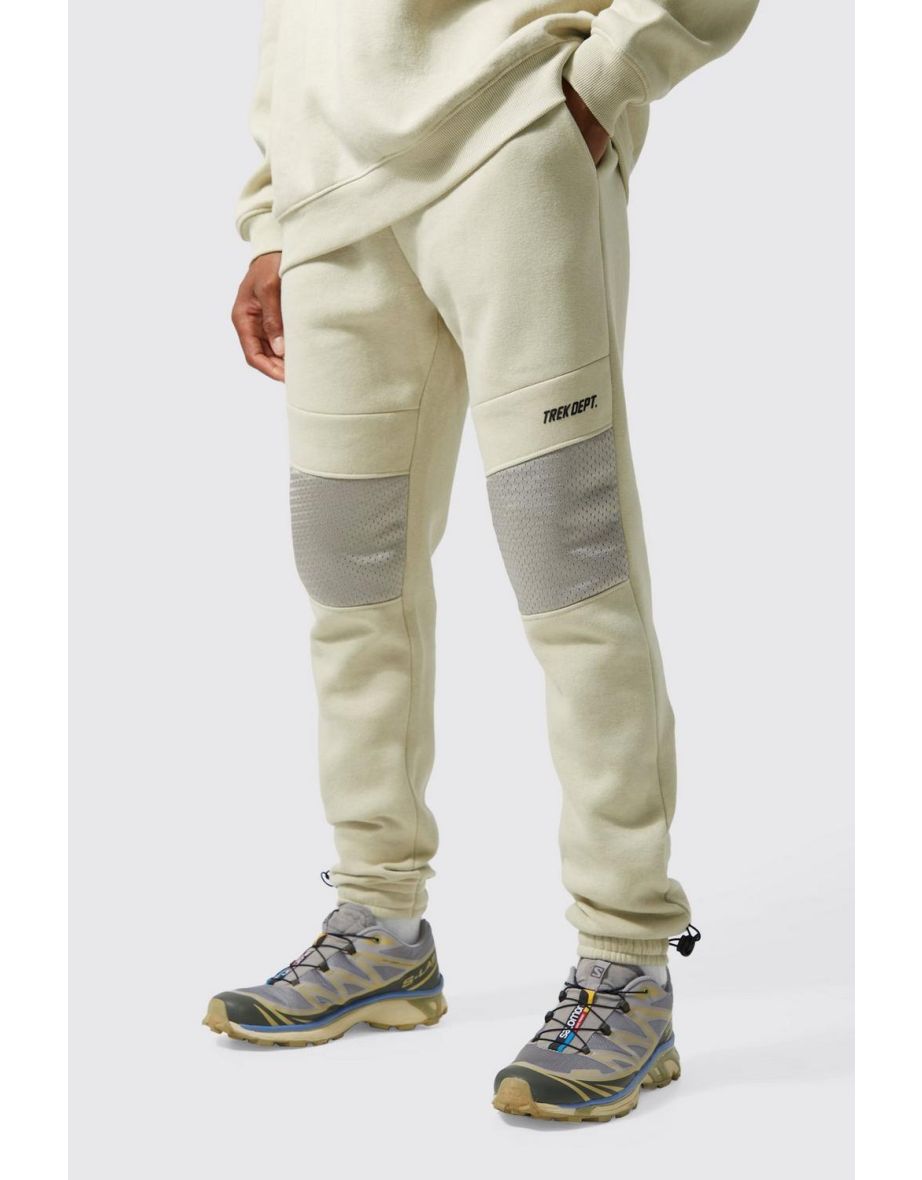 Active Skinny Mesh Detail Cuffed Joggers