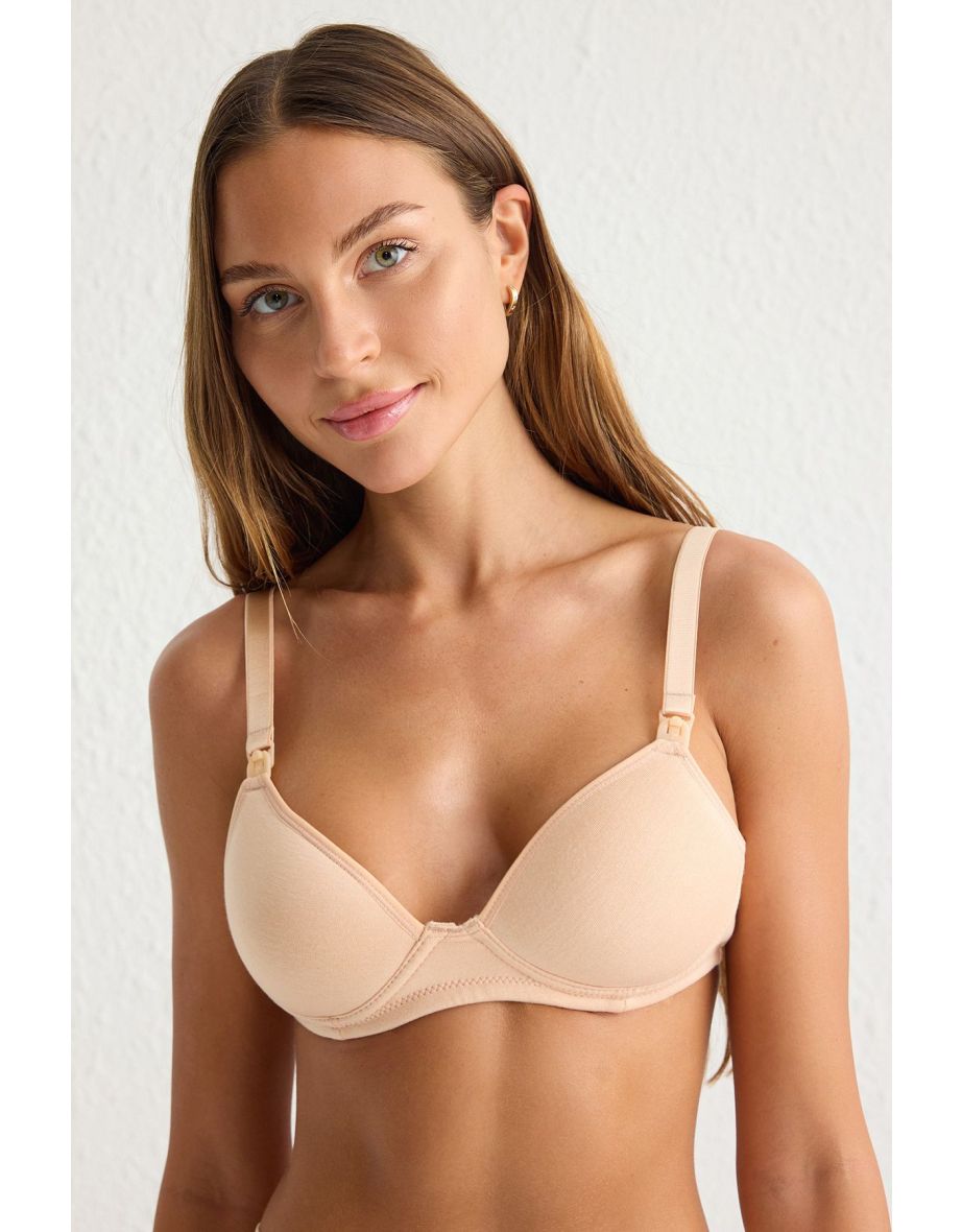 Underwire Covered T-Shirt Bra Knitted Bra Suitable for Breastfeeding