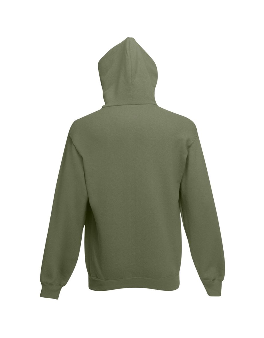 Fruit Of The Loom Mens Zip Through Hooded Sweatshirt / Hoodie - Classic Olive - 1