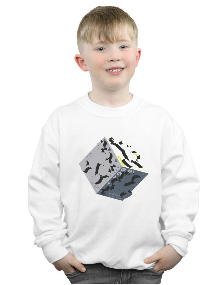 Disney Boys Mickey Mouse Cube Sweatshirt - White
