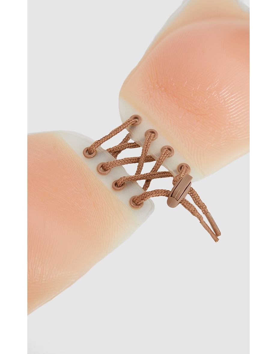 PrettyLittleThing Nude Silicone Push Up Stick On Bra - 3