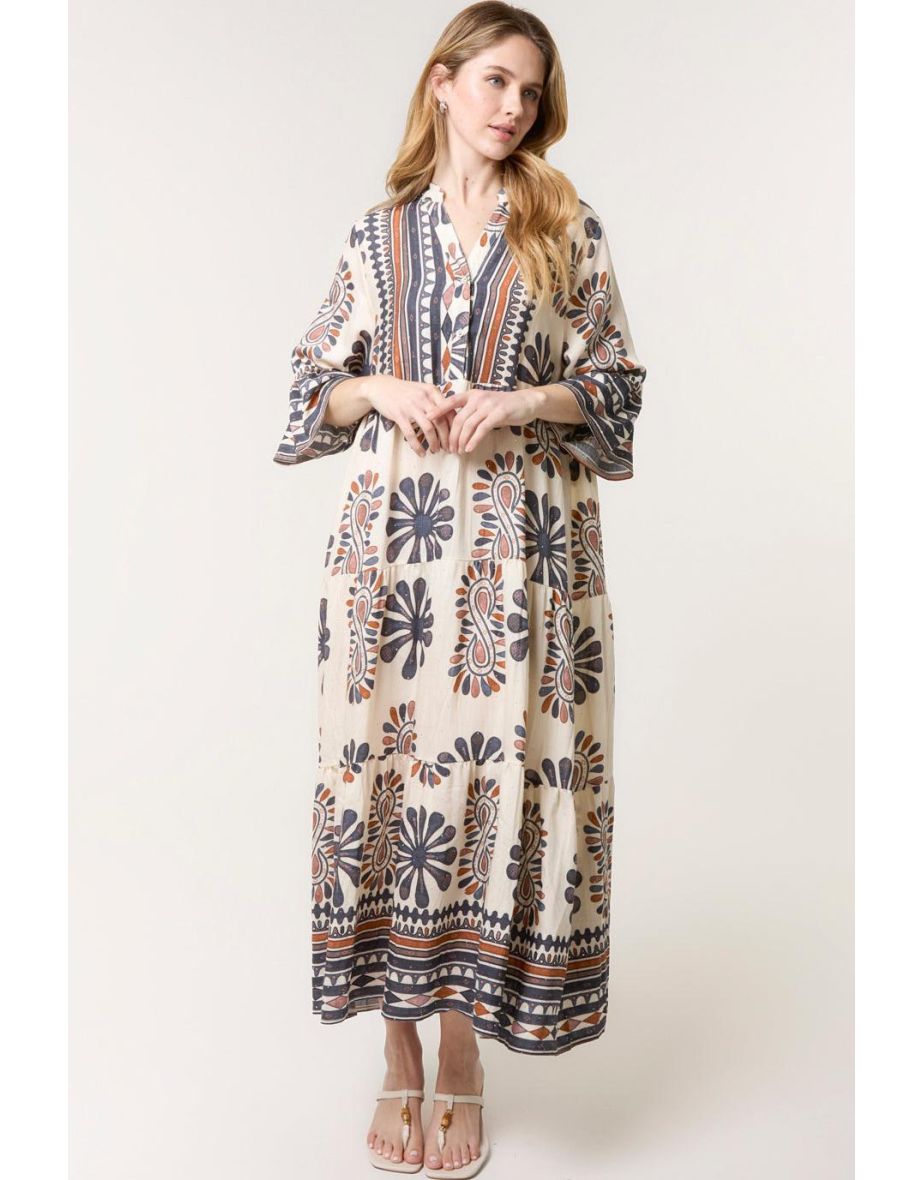 Aztec Diamante Maxi Dress