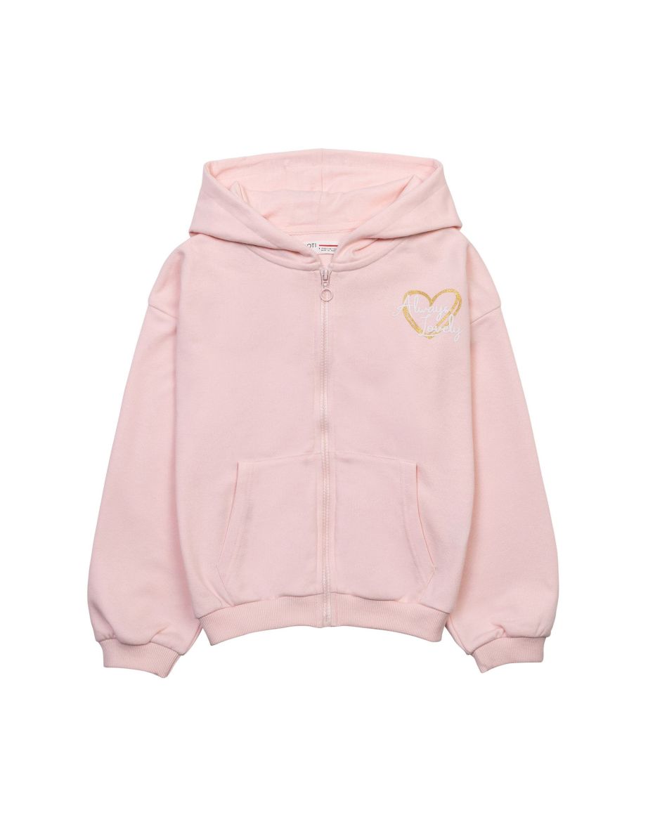 Minoti Pink zip Hooded