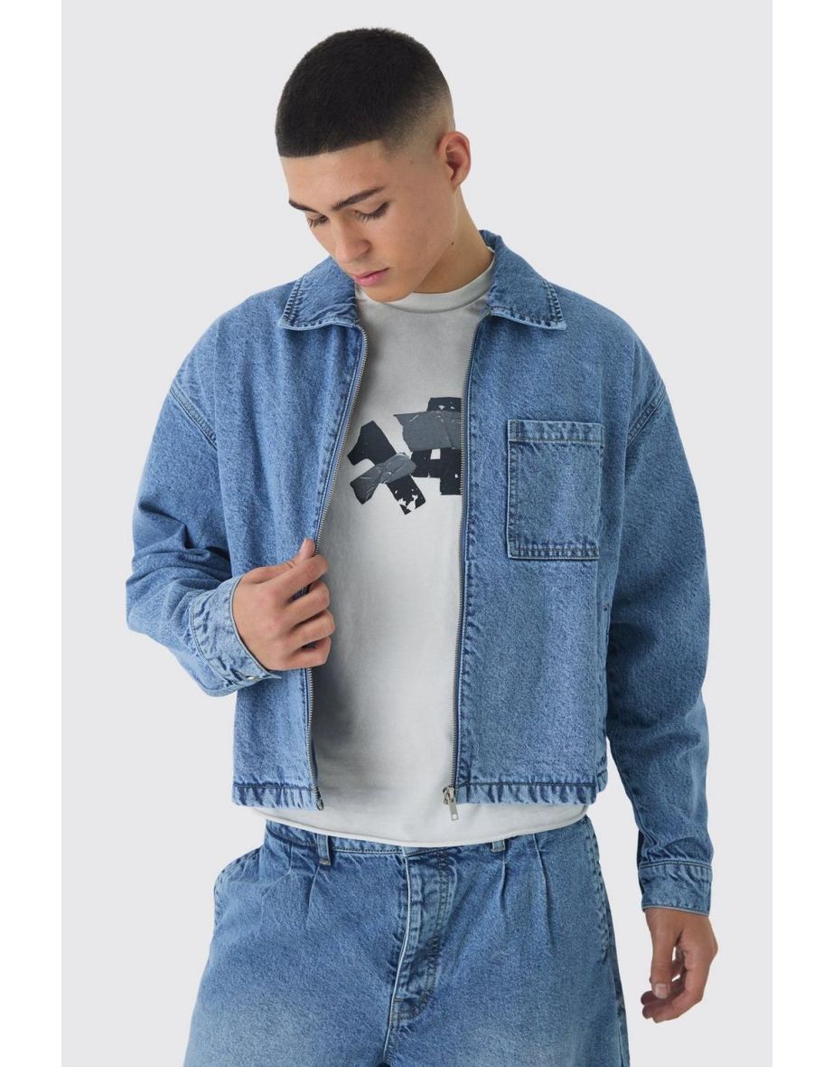 Denim Harrington Jacket - light wash - 2