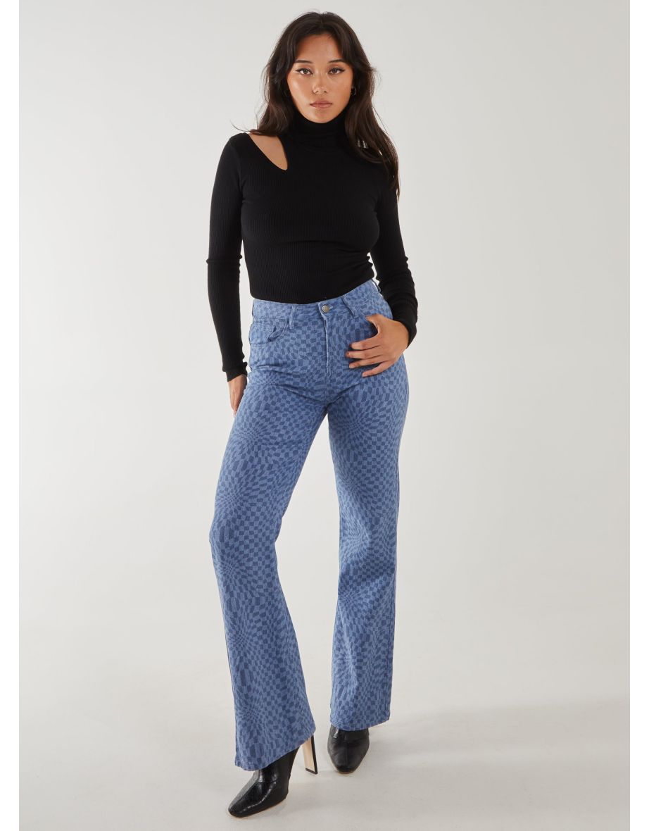 Knit Cut Out Turtle Neck Top