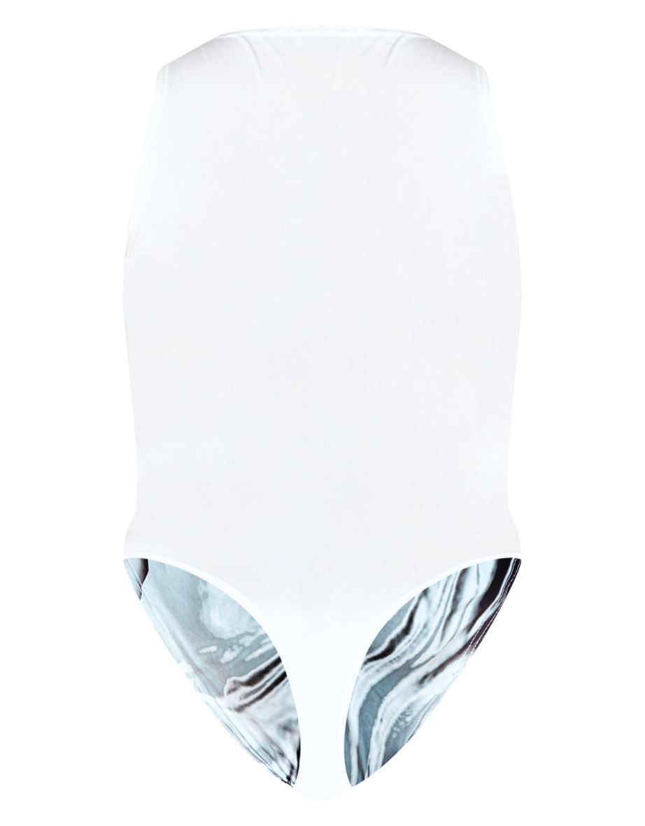 Plus Grey Statue Body Print Bodysuit - 4