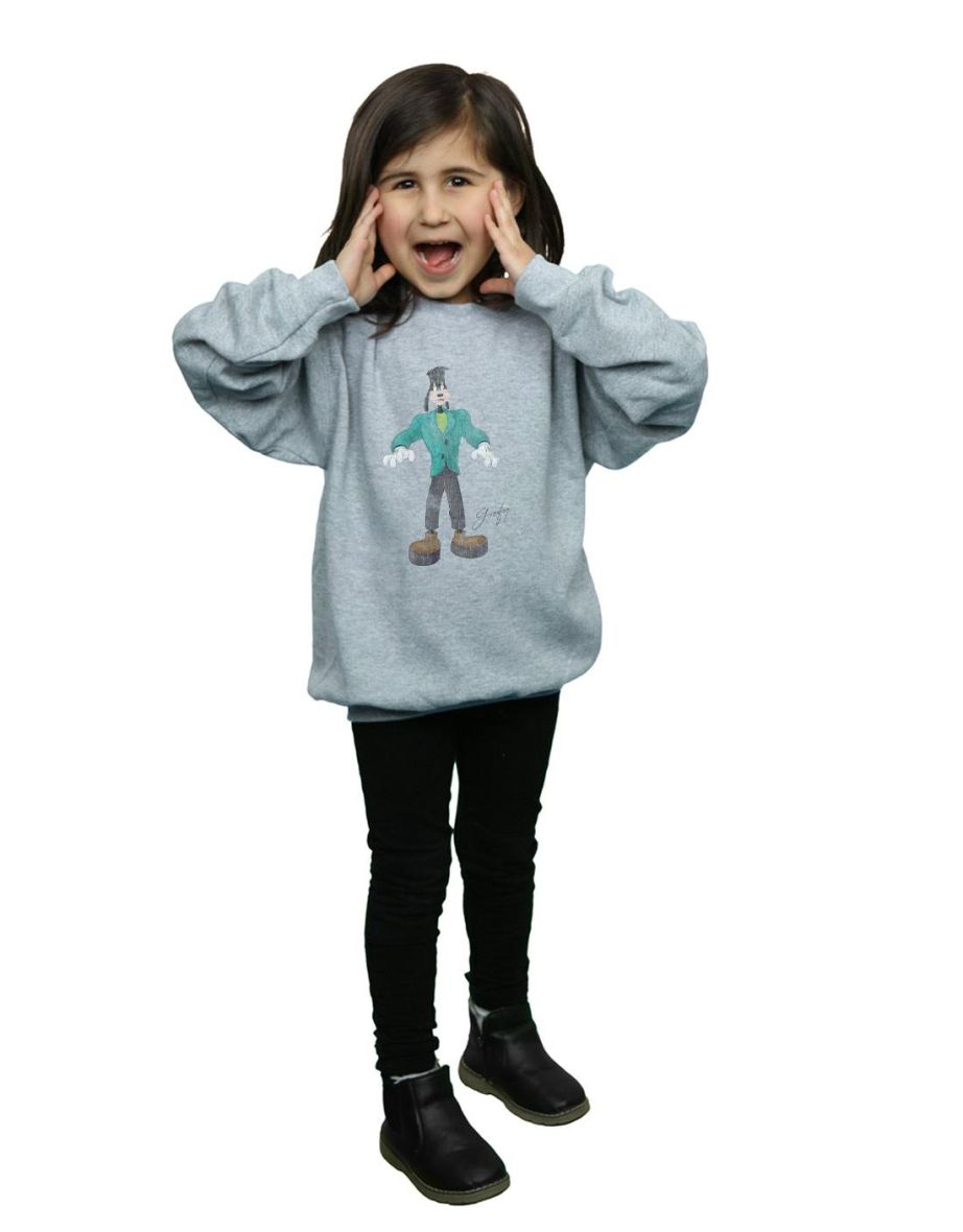 Disney Girls Frankenstein Goofy Sweatshirt - Sports Grey - 3