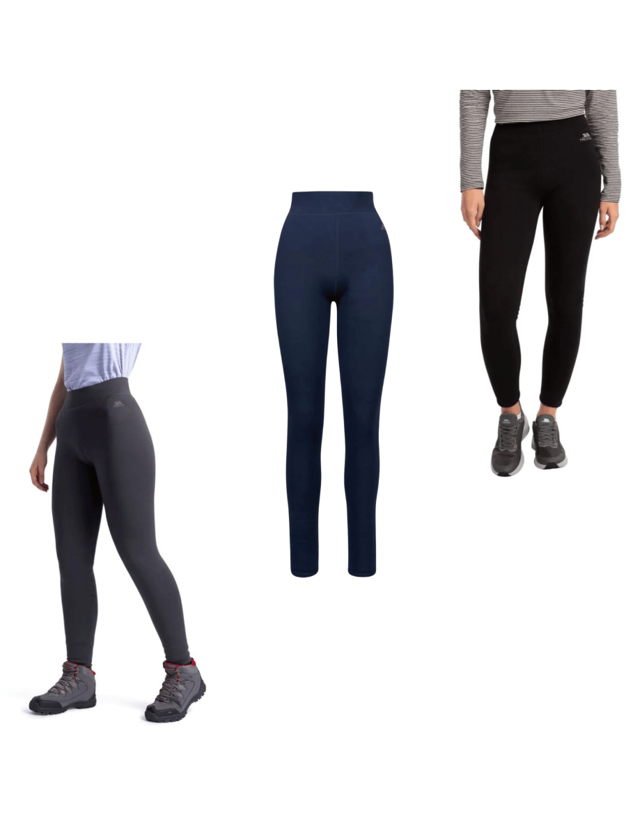 Trespass Womens Fuzzy Warm Winter Sherpa Lined Bottoms Pants Leggings - 1