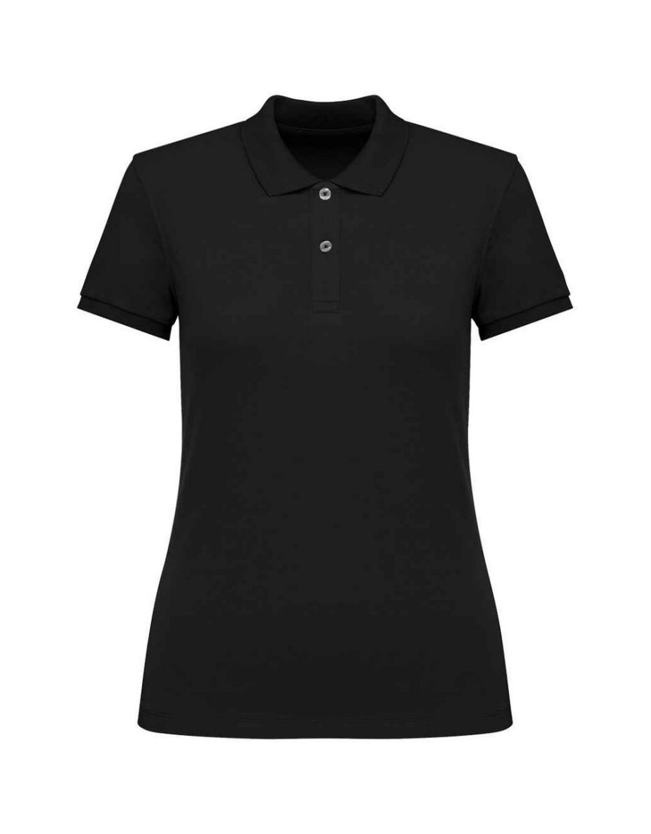 Native Spirit Womens/Ladies Pique Polo Shirt - Black