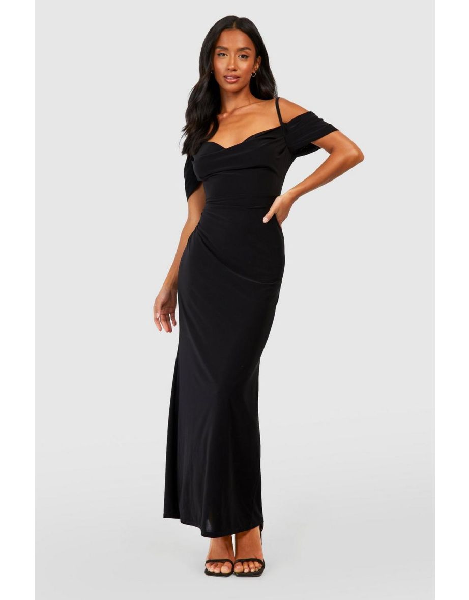 Cold shoulder petite hot sale maxi dress