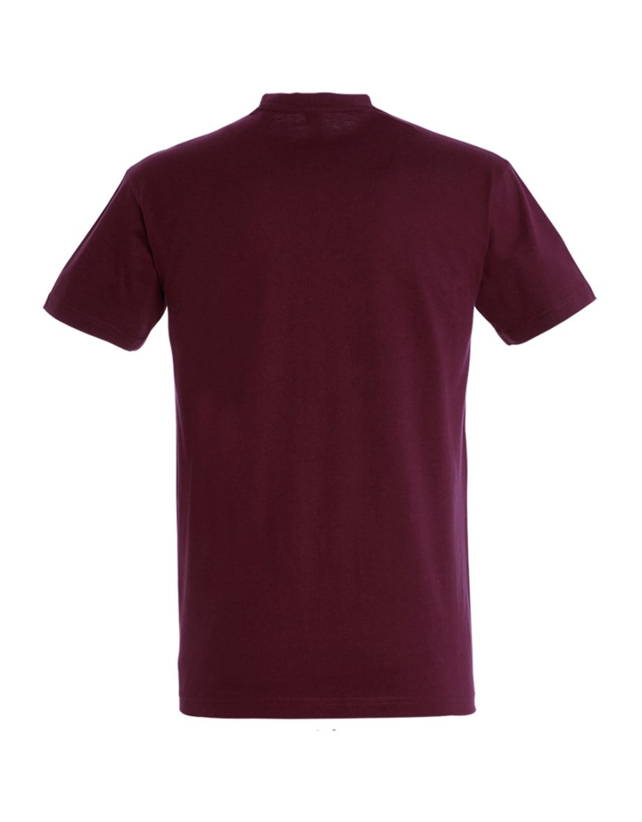 SOLS Mens Imperial Heavyweight Short Sleeve T-Shirt - Burgundy - 1